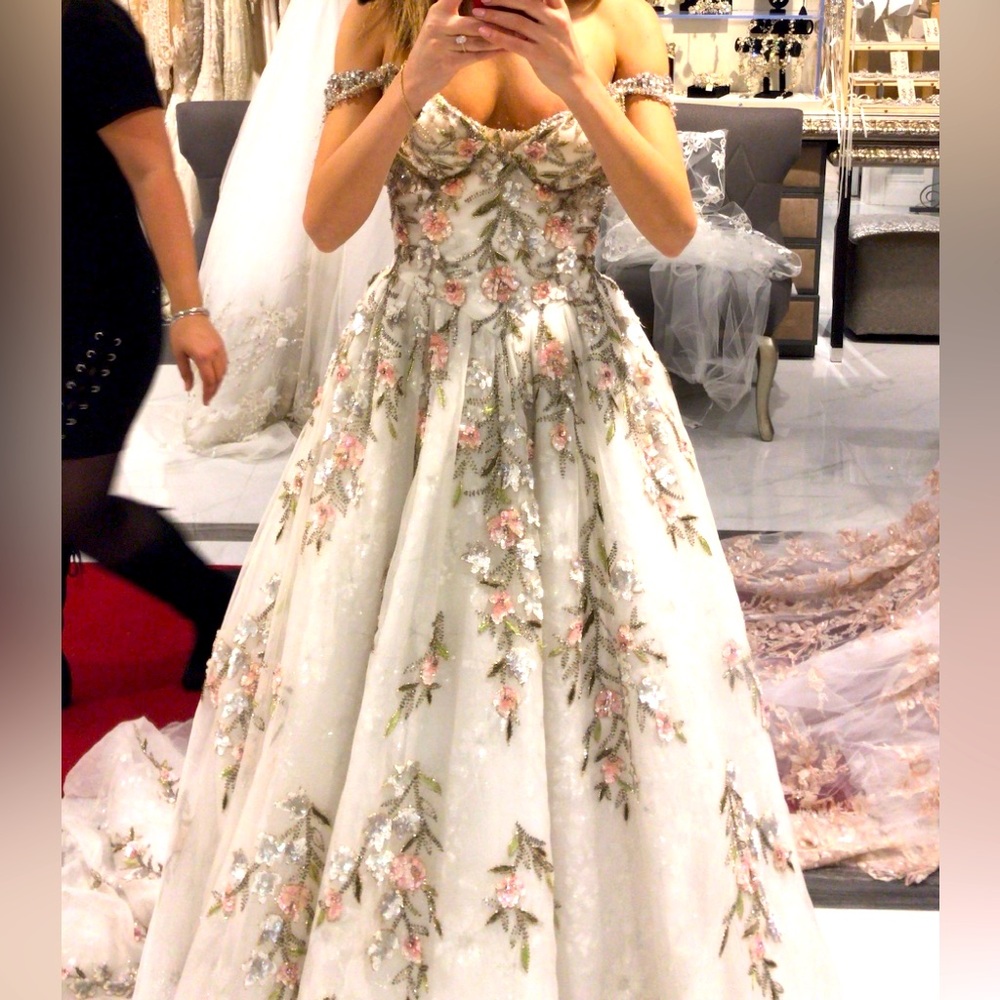 Custom wedding dress designed by boutique in NYC
